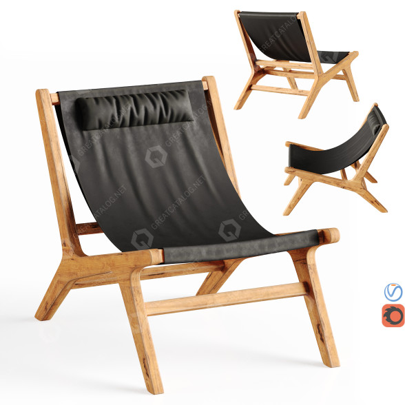 Fotel Nairobi Garden Wood 3 model 3D