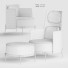 Armchairs and Ottoman Minotti Tape - arch.kuzmenko