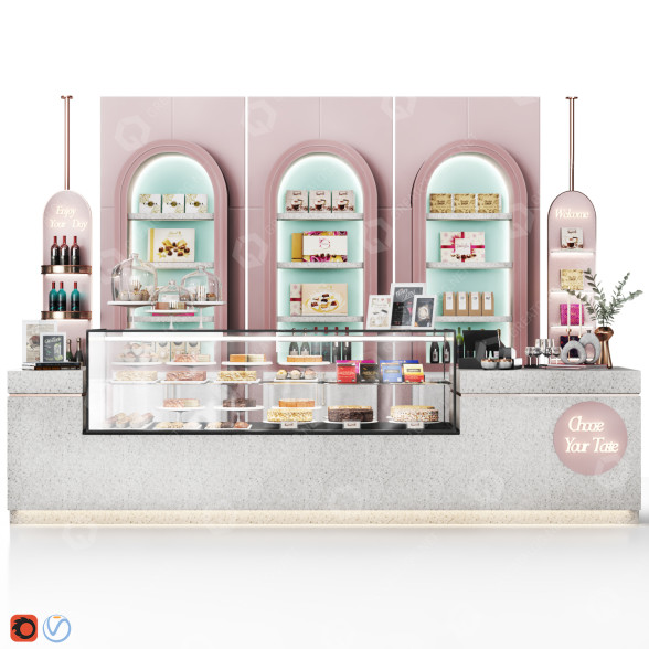 Café Pastry modèle 3D
