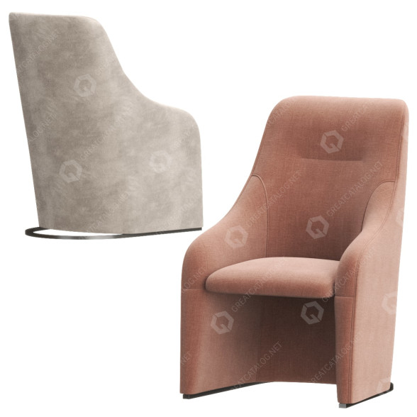 Fauteuil Viccarbe Nagi modèle 3D