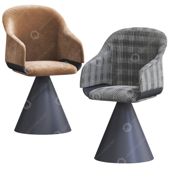 Fotel Potocco Lyz Fabric model 3D