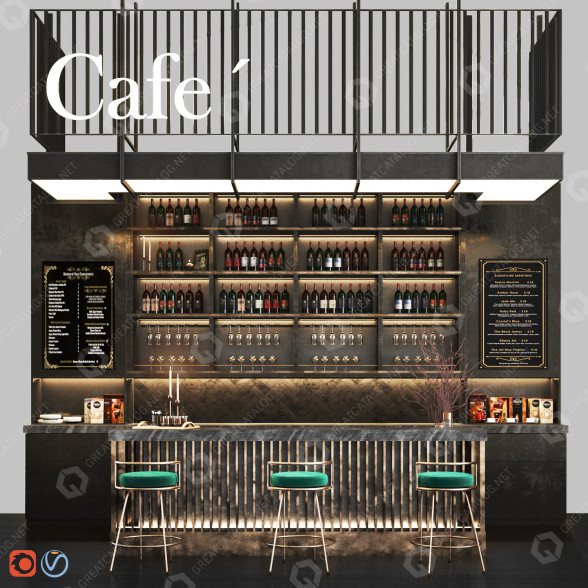 Бар Cafe 03 3D модель