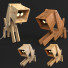 Table Lamp Hroome Puppy by 4 Wood Matrial - dangsho