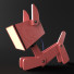 Table Lamp Red Dogi Wooden - dangsho