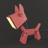 Table Lamp Red Dogi Wooden - dangsho