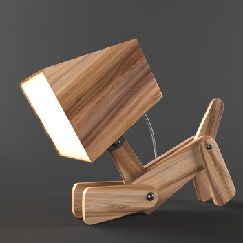 Настільнa лампа  Hroome Dogi Adjustable Wooden 3D модель