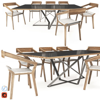 Стіл та стільці Bontempi Casa Millennium, Lord