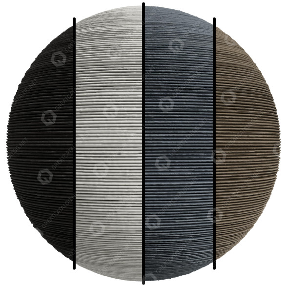 Облицювальний камінь Ceraclad FB400 Fiber Cement Modern Stripe Facades 3D модель