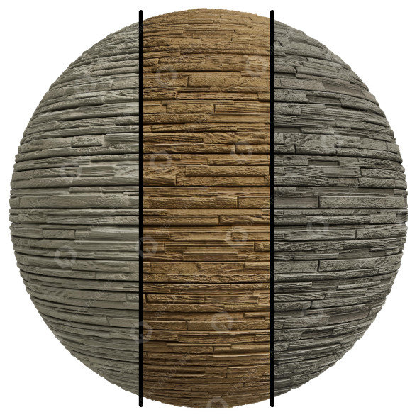 Облицювальний камінь Ceraclad FB402 Fiber Cement Wood Stack Facades 3D модель