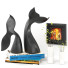 Décoration Set No 1 by 2 Piece Black Menendez Whale - dangsho