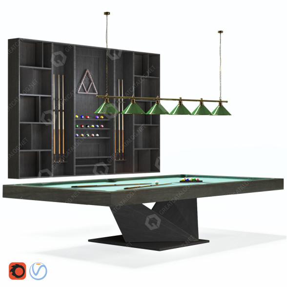Більярдний стіл Billiard Room Set 3D модель