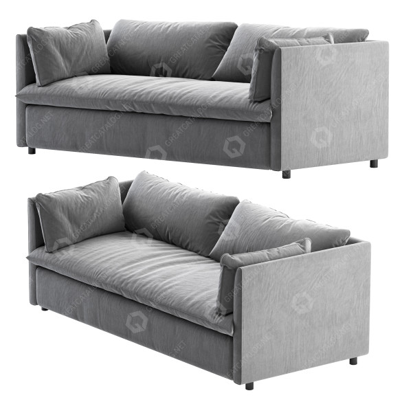 Canapé West Elm Shelter Queen Sleeper modèle 3D