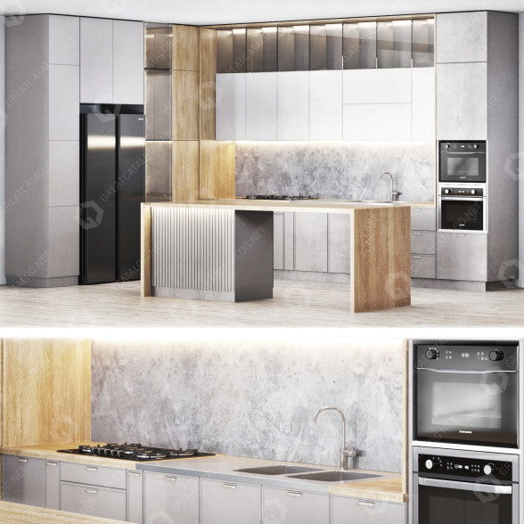 Cuisine Furniture 02 modèle 3D