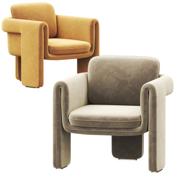 Sessel  Urban Outfitters Floria Velvet 3D-Modell