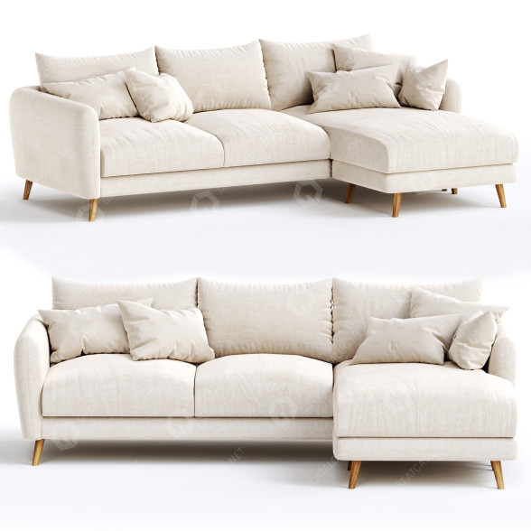 Sofa Loaf Squishmeister Chaise 3D model