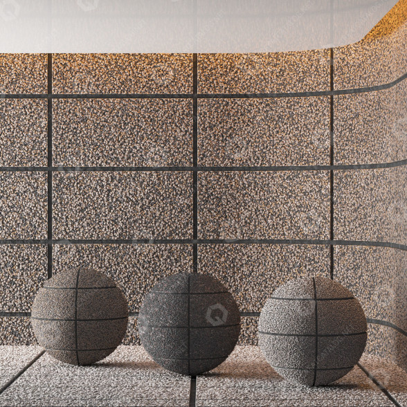 Штукатурка Exposed Aggregate Concrete 3D модель