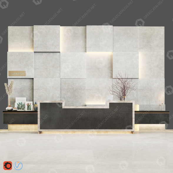 Recepción Lobby 05 Modelo 3D