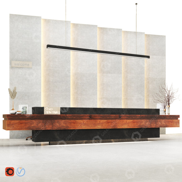 Рецепция Lobby 04 3D модель