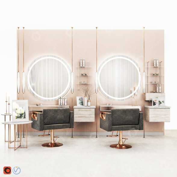 Salón Beauty 02 Modelo 3D