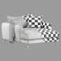 Кушетка Loaf Squishmeister Love Seat Chaise - axtam3d