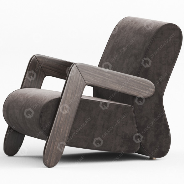 Fauteuil Modern Base Easy modèle 3D