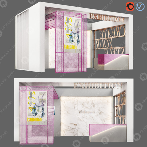 Виставковий стенд Kiosk 02 3D модель