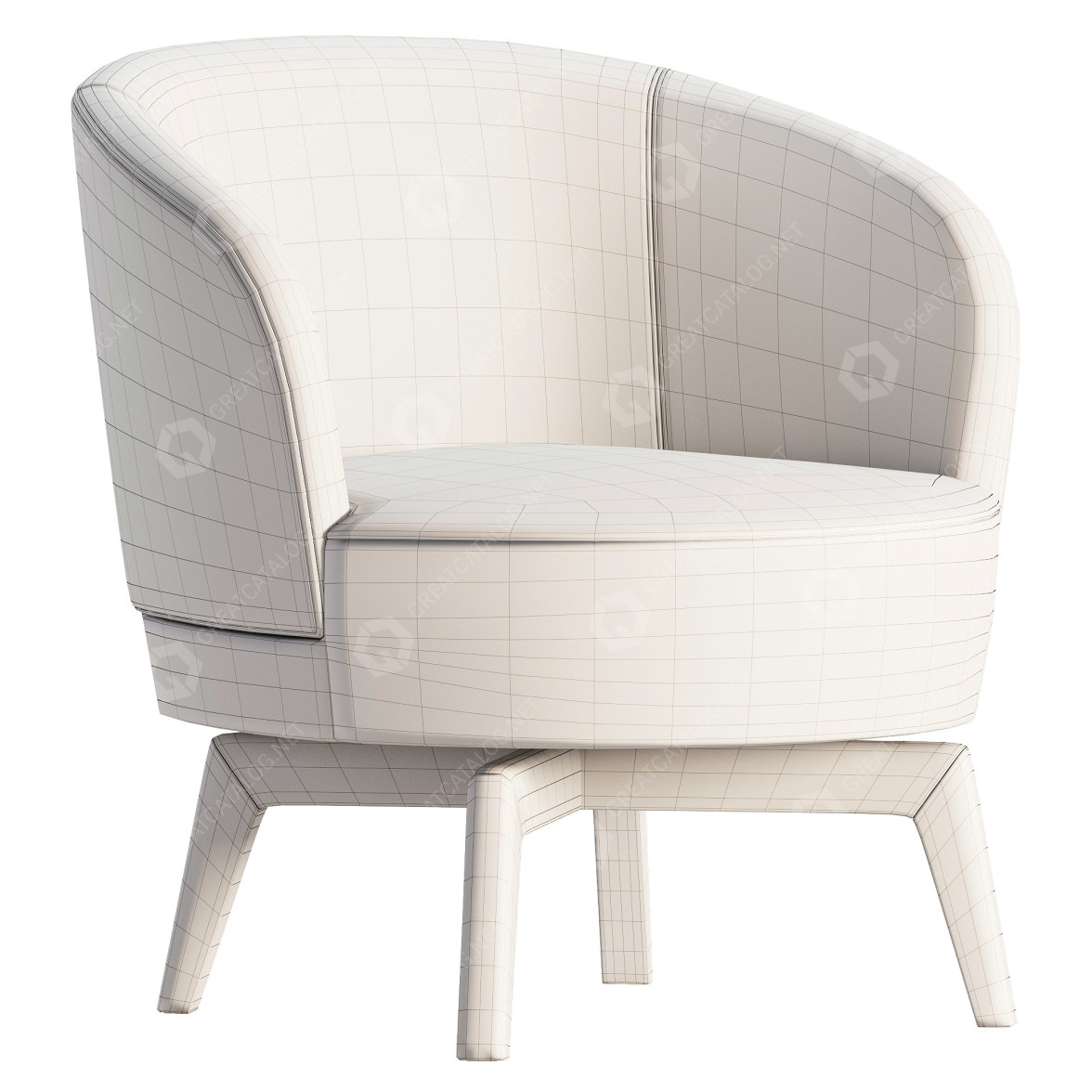 3D model Armchair Fendi Casa Doyle