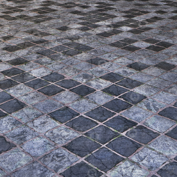 Бруківка Wet 3D модель