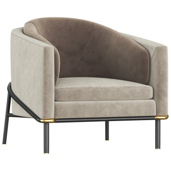Fauteuil  Minotti Fil Noir Modèle 3D