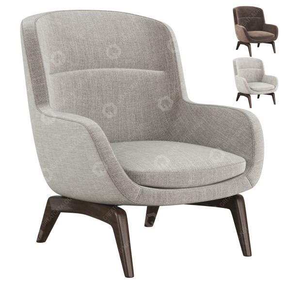Fauteuil Minotti Belt modèle 3D