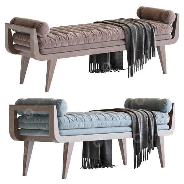 Банкетка Arteriors Santana Muslin 3D модель