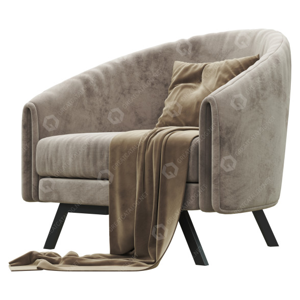 Sessel Bonaldo Saddie Brown 3D-Modell