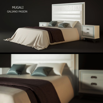 Bett und Nachttischchen Mugali Galiano Selection