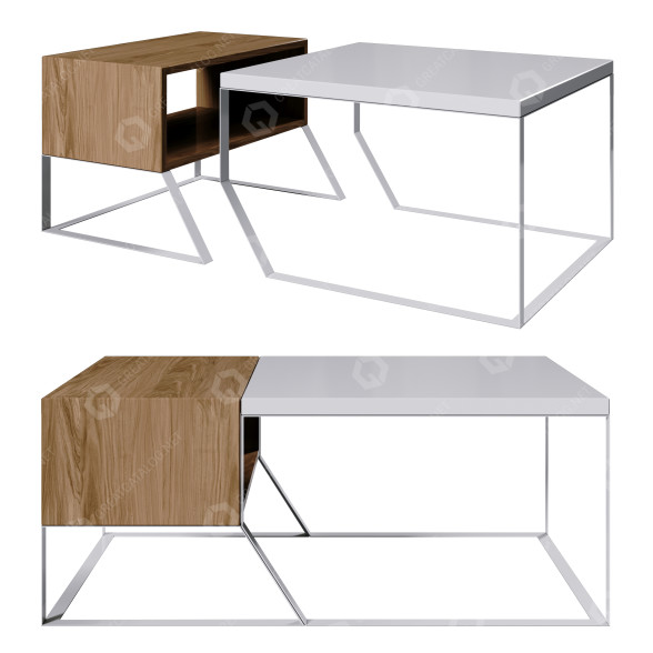 Stolik kawowy Loft Style R43-289 model 3D