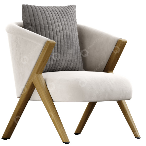 Крісло Zara Home Upholstered Boucle 3D модель