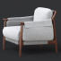 Крісло Poltrona Frau Times Lounge Fabric - Sohib3d