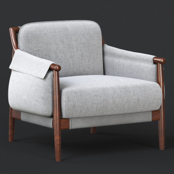 Крісло Poltrona Frau Times Lounge Fabric
