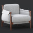 Крісло Poltrona Frau Times Lounge Fabric - Sohib3d