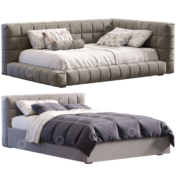 Łóżka Pottery Barn Baldwin Lounge Corner Upholstered model 3D
