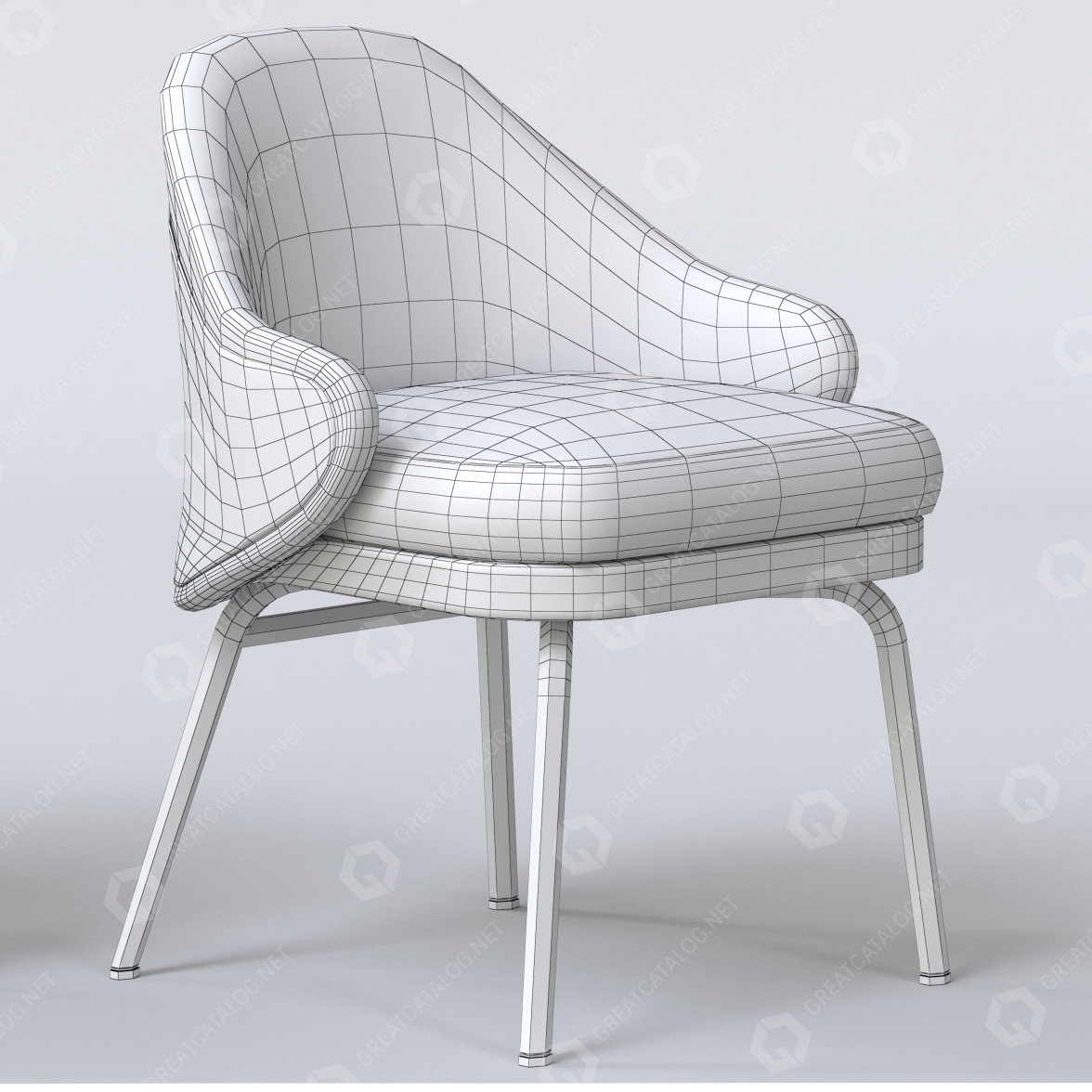 Chair Minotti Angie Dining 3D model #11008 | GreatCatalog