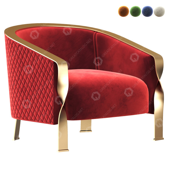 Fauteuil Nella Vetrina Paris 6080 Luxury Italian modèle 3D