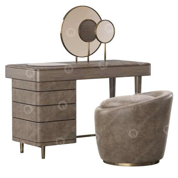 Toaletka i puf Smania Loren model 3D