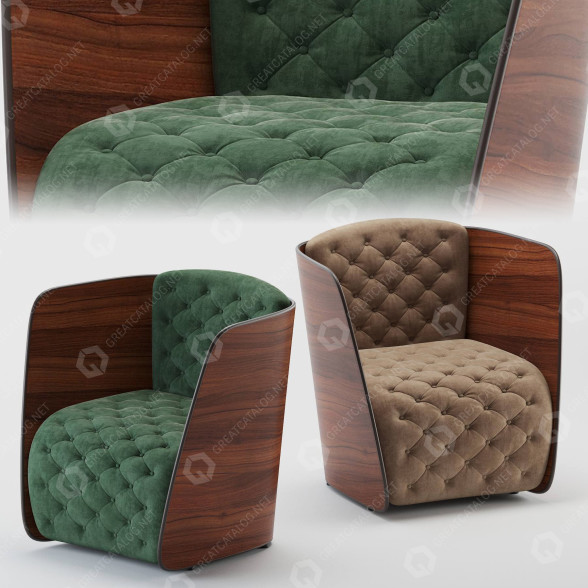Armchair Nube Italia Sir 3D model