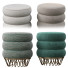 Puf Velvet Layered Unique Gold Base - HenMat