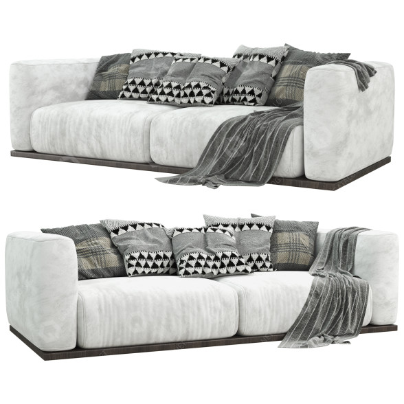 Sofa Flexform Lario White 3D-Modell