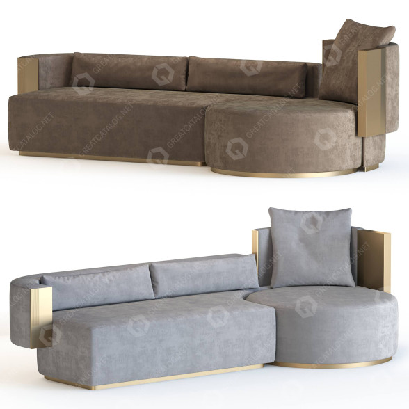 Sofa Rodolphe Parente Threesome 3D model