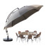 Umbrella, Table and Chairs Parasol Easy Sun Sun Garden Cantilever XL Round without Flaps - HenMat