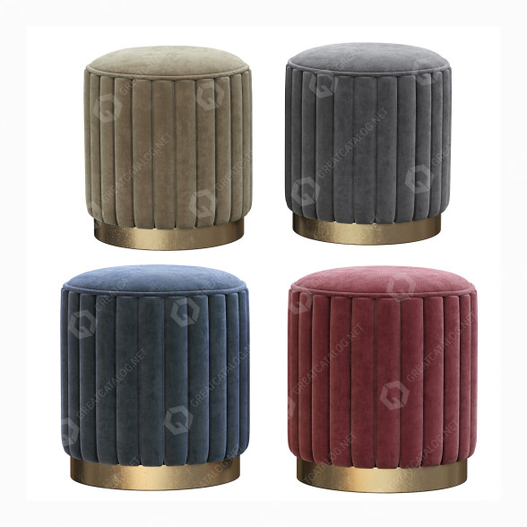 Pouf Eichholtz Allegra modèle 3D