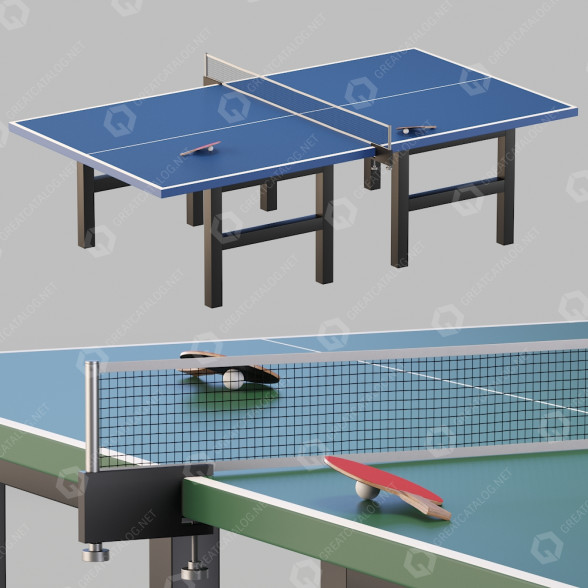 Тенісний стіл Ping-Pong 3D модель