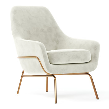 Fotel  Coco Velvet Lounge Model 3D